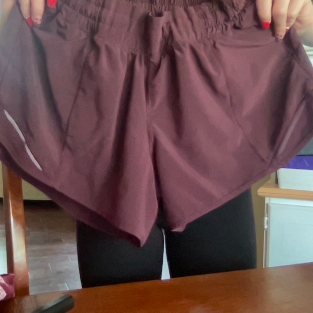 Burgundy Lululemon Shorts "2.5"